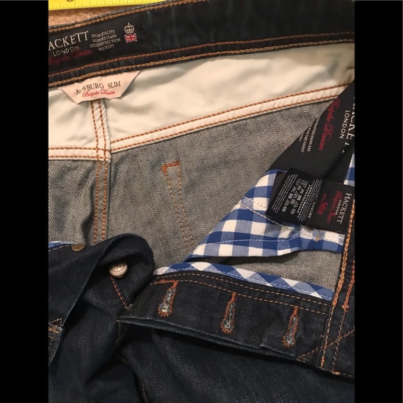 Hackett London Men's Newburg Slim Vintage Wash 36R Jeans - Picture 7 of 16